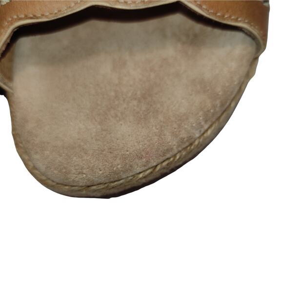 Clarks Artisan Collection Brown Leather Espadrille Slide Sandals - Picture 13 of 13